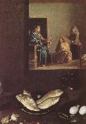 VELAZQUEZ, Diego Rodriguez de Silva y Detail of Jesus in the Mary-s home Spain oil painting artist